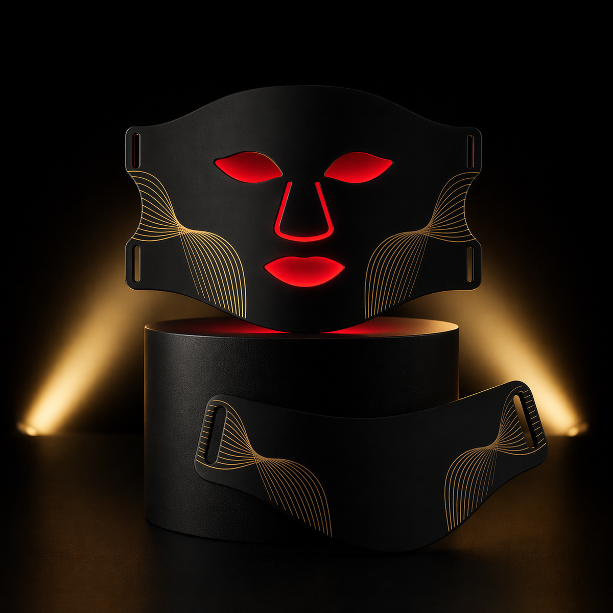 Wireless LED red light therapy face mask with neck piece — Aura Mask by Healing Circle