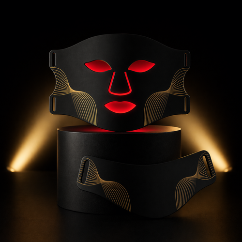 Wireless LED red light therapy face mask with neck piece — Aura Mask by Healing Circle
